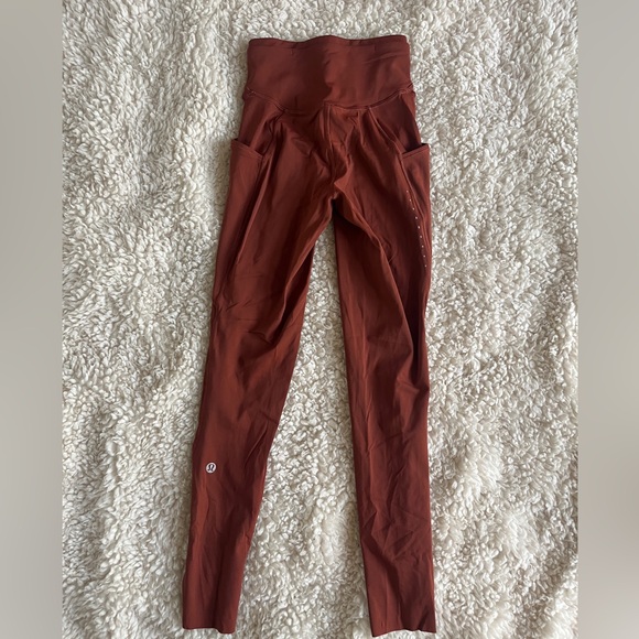 Lululemon Athletica Fast n Free 25” High-Waisted Leggings Size 0 Copper Brown - Picture 6 of 7